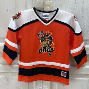 Vintage Disney Pluto devil dogs K9 hockey jersey kids size medium 7/8